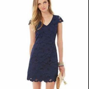 lily pulitzer dixie navy lace dress